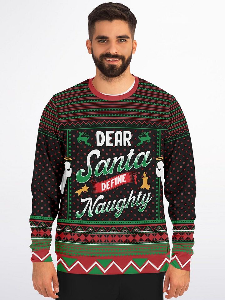 "Dear Santa Define Naughty" Christmas Sweatshirt | Funny Holiday Sweater | Christmas Party Outfit product image (1)