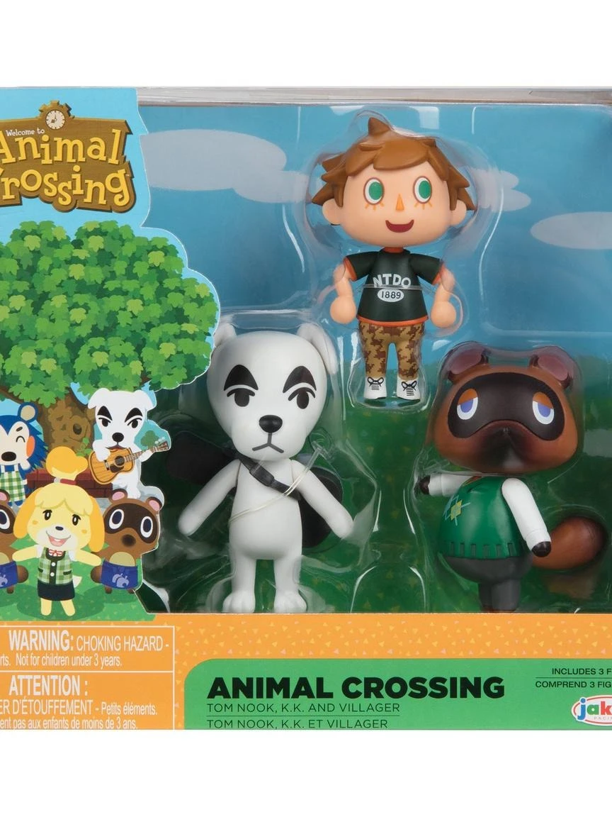 Jakks Pacific Animal Crossing 2.5-in Figure 3 Pack - Tom Nook, K.K., and Villager Set product image (2)
