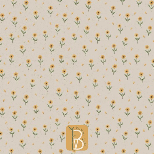 Small wildflowers in shades of gold and soft green.

#spoonflower #spoonflowershop #spoonflowerartists #procreateart #tinyflo...