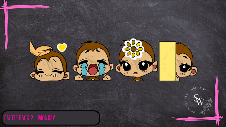Twitch Emotes - Monkey Pack 1 product image (1)