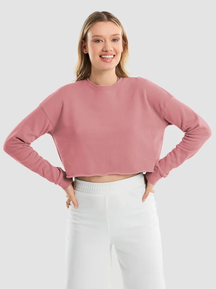 Women's Fleece Crop Sweatshirt with Large Eclipse Logo on the Back (S-L) product image (2)
