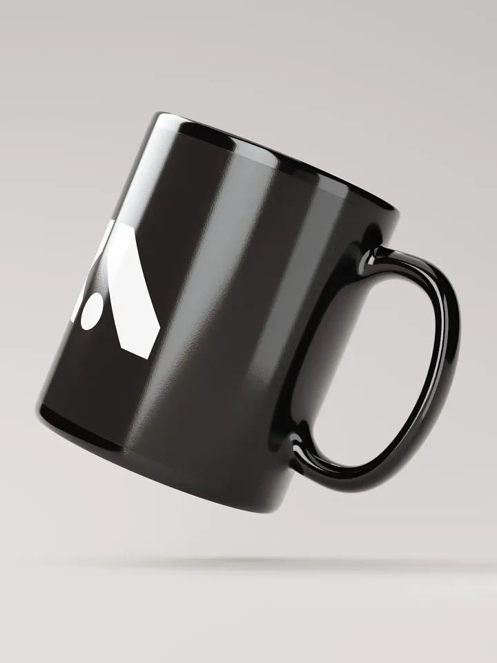 Pixelated Triangles Black Glossy Mug product image (3)