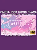 Pastel Pink Comic Fire Video Transition - Comic Fire Transition for Twitch Stream and YouTube Video product image (1)