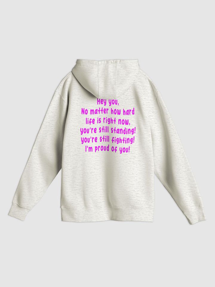 Hey you female hoodie Oatmeal Heather product image (2)