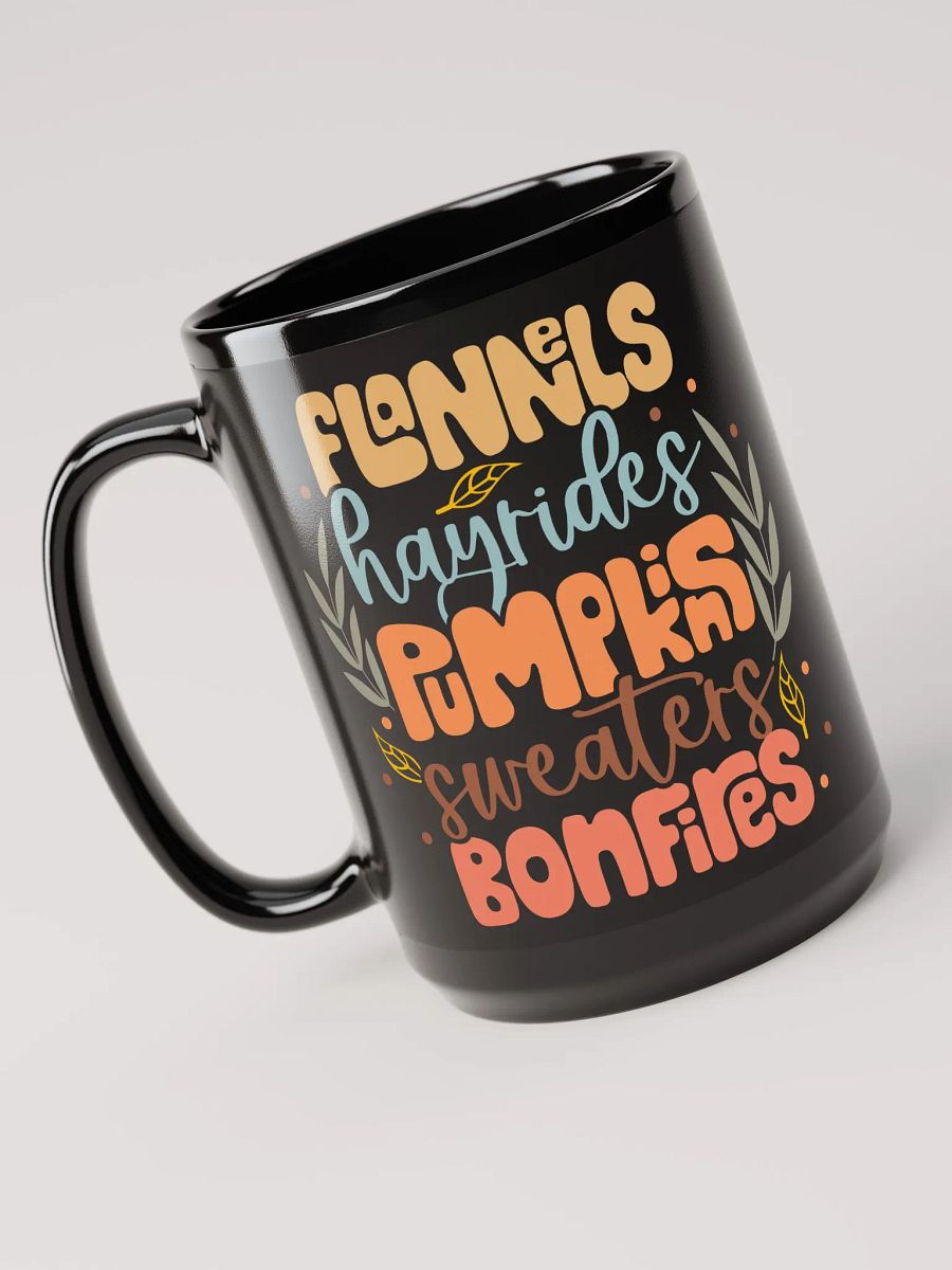 Flannels * Hayrides * Pumpkins * Sweaters * Bonfires-Mug product image (3)