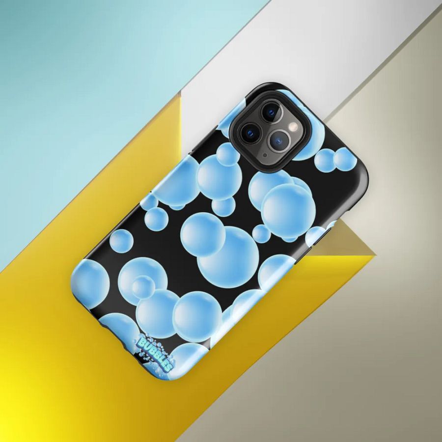 Bubble Burst iPhone® Tough Case (Black) product image (8)
