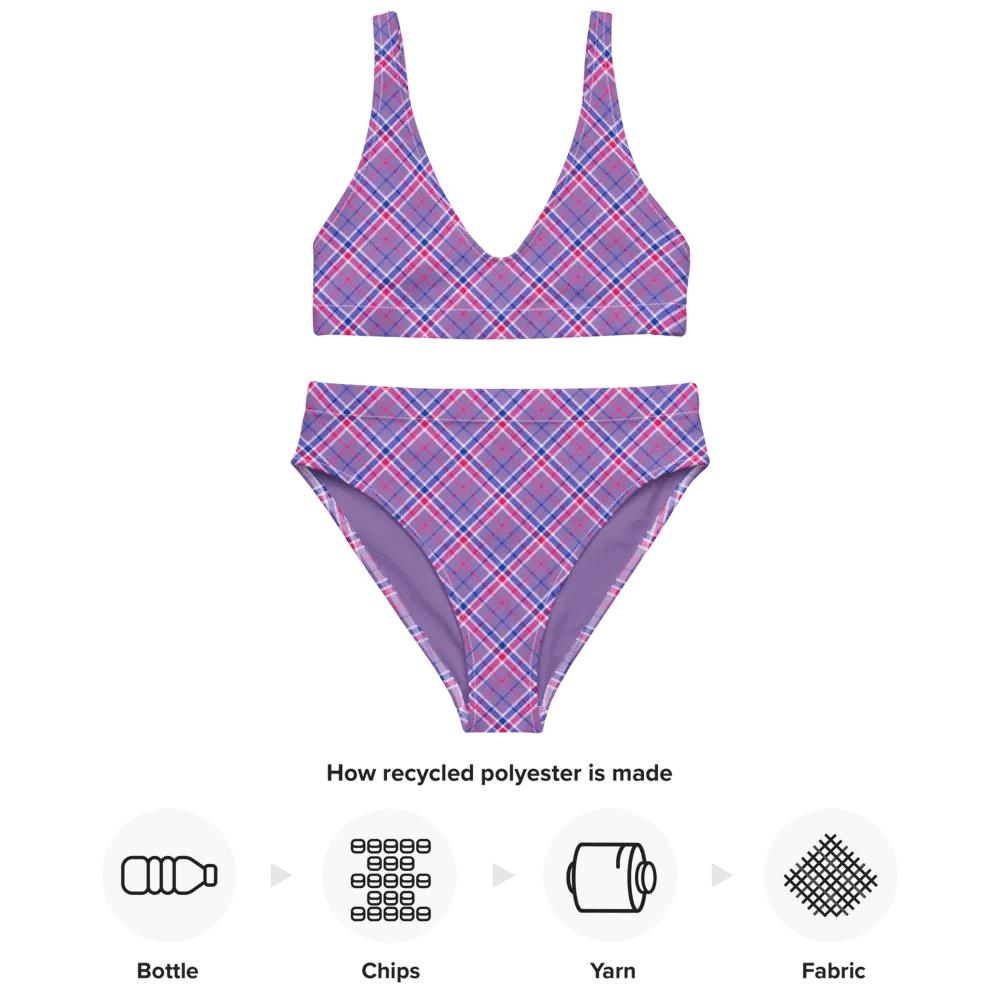 Lavender, Magenta, and Blue Plaid Bikini product image (10)