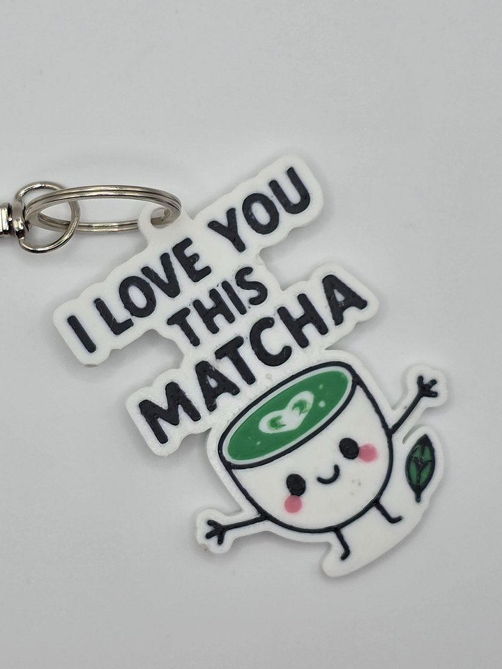 🍵 I Love You This Matcha Keychain | Cute Matcha Lover Gift product image (2)