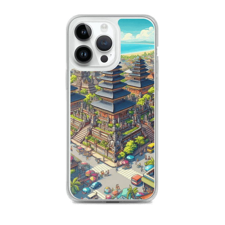 Serene Pagoda iPhone® Clear Case | AI Design product image (2)