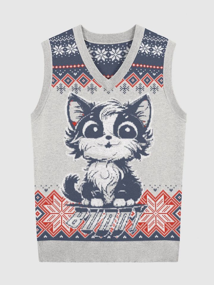 Buddy Knitted V-Neck Vest 17 product image (5)