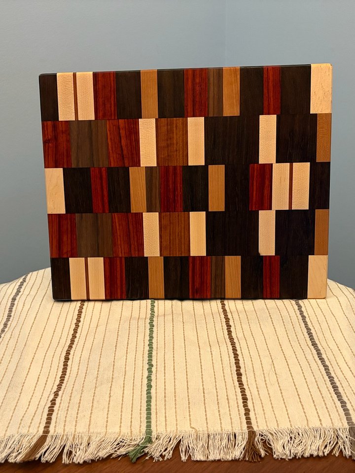 Patterned Exotic Wood Cutting Board v2 product image (1)