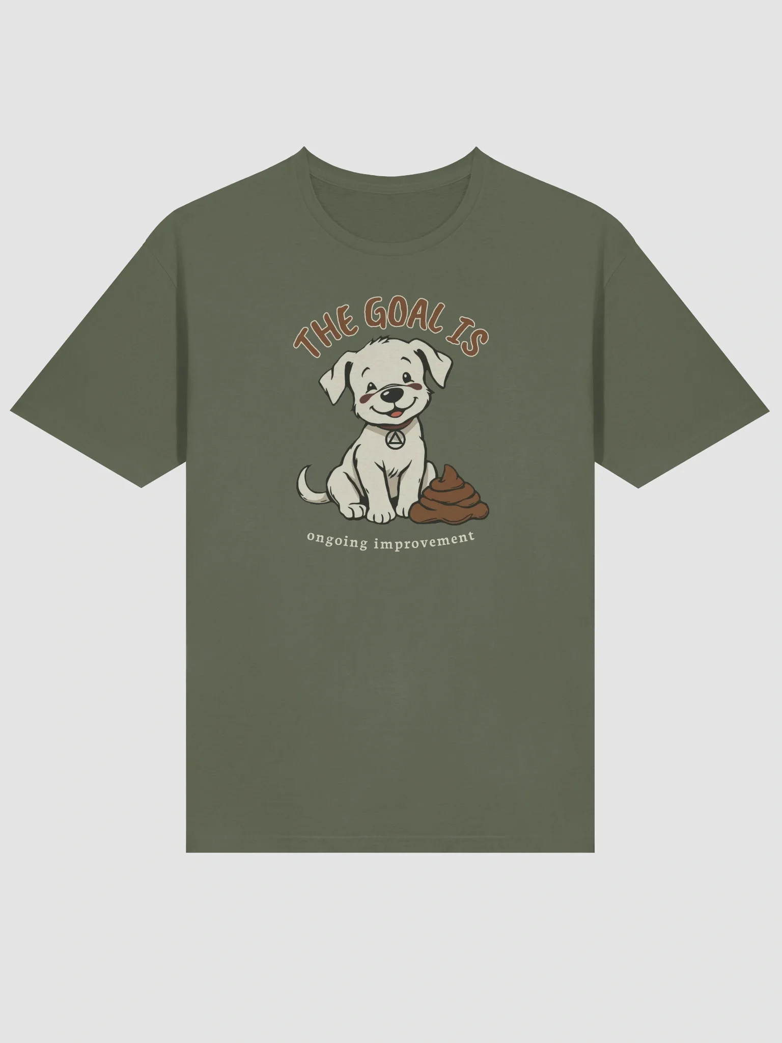 The Goal is Ongoing Improvement Dog Lovers AA Recovery T-Shirt product image (5)