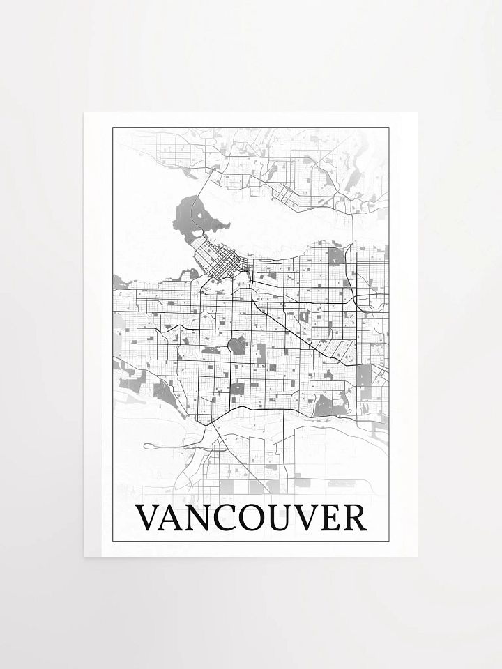 Vancouver, Canada, city map print product image (1)
