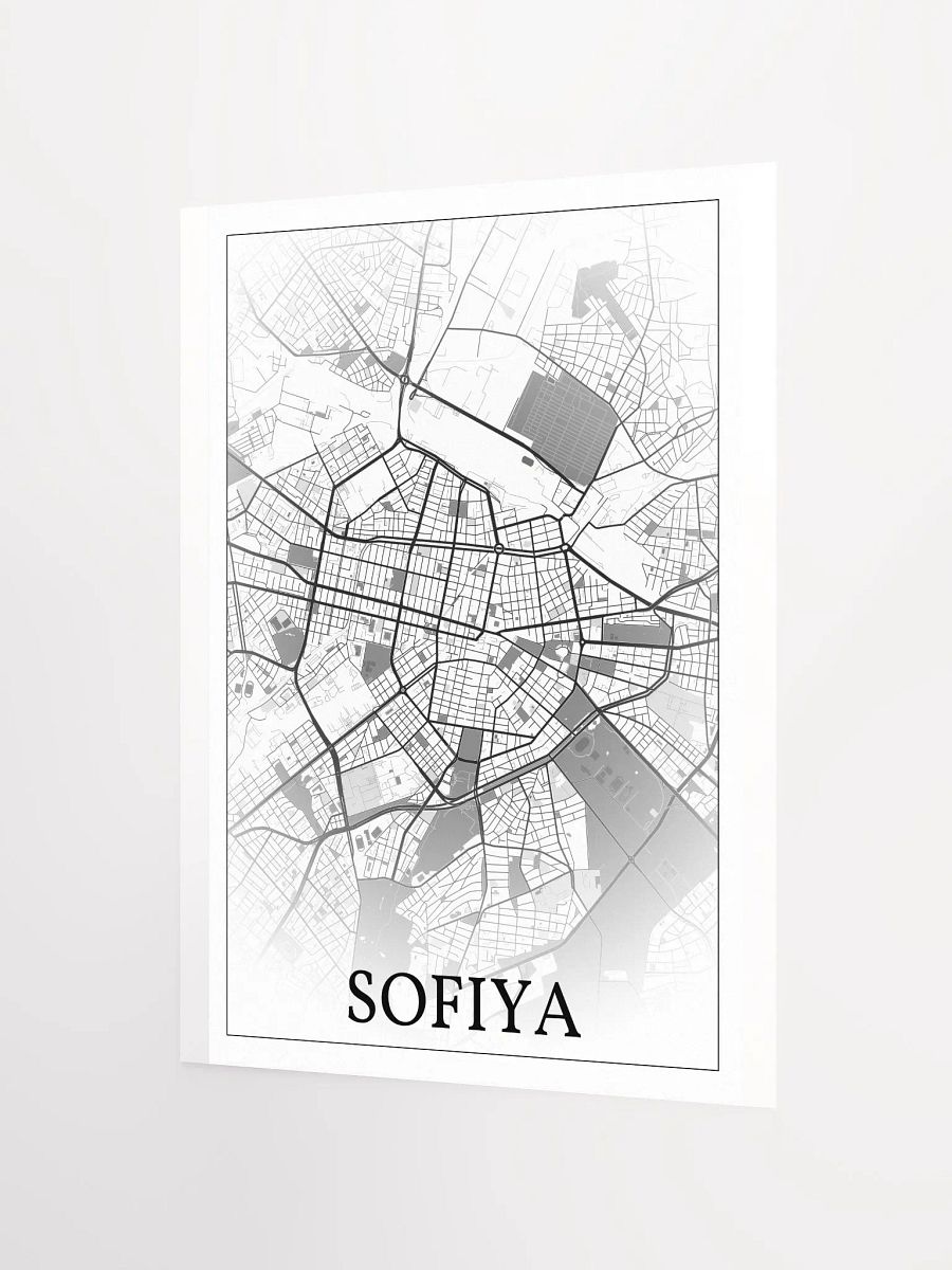 Sofiya, Bulgaria, city map print product image (6)