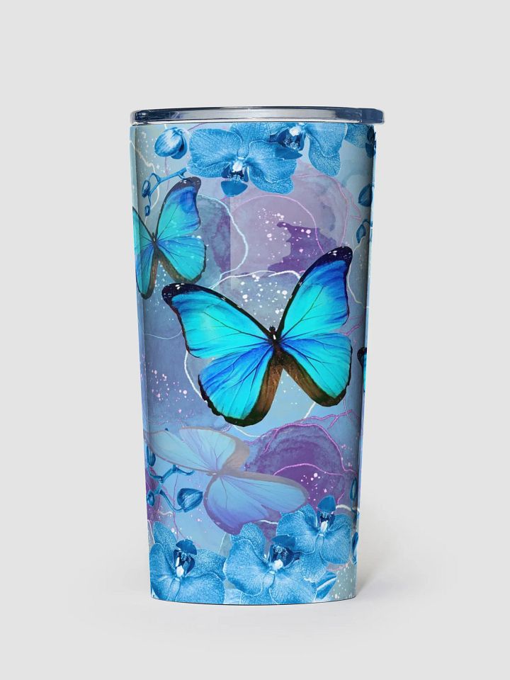 Ethereal Blue Butterfly Stainless Steel Tumbler gift for moms friends ladies colleagues girls product image (1)