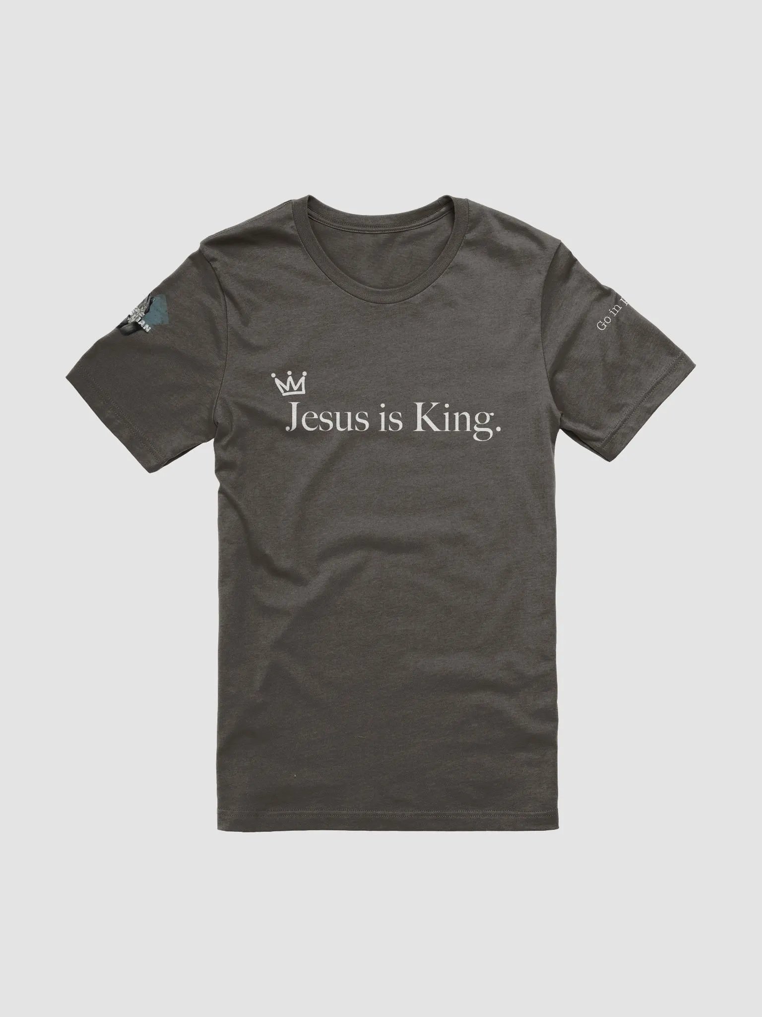 Soft unisex Jesus is King Tshirt White Text product image (2)
