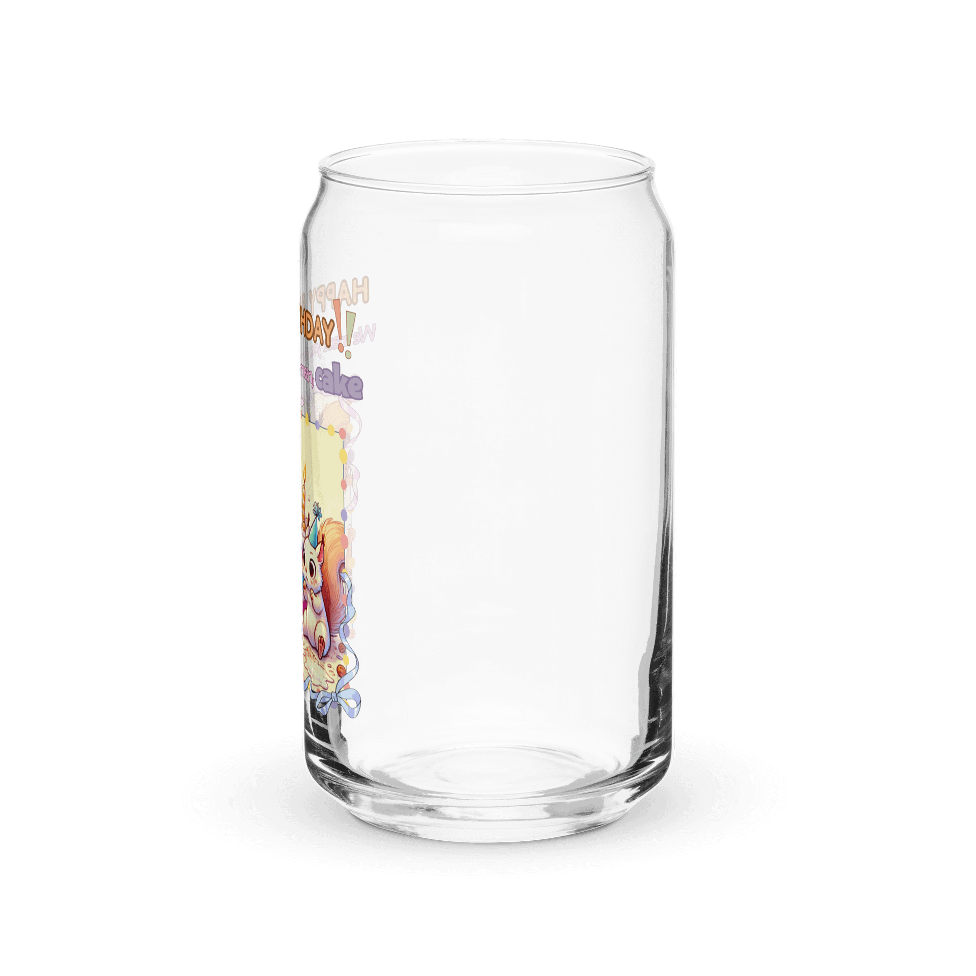 Squirrel Birthday Surprise Can-shaped Glass product image (7)