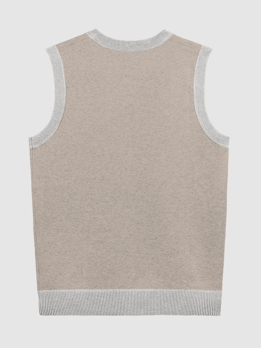 PLEASE DON'T MAKE ME TALK (duotone taupe) knitwear vest product image (10)