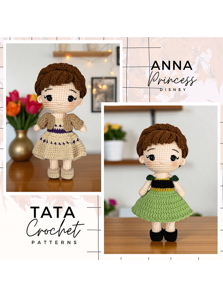 PDF -♡- Doll Dress Up & Transformation -♡- Anna Princess Amigurumi Crochet Pattern product image (1)