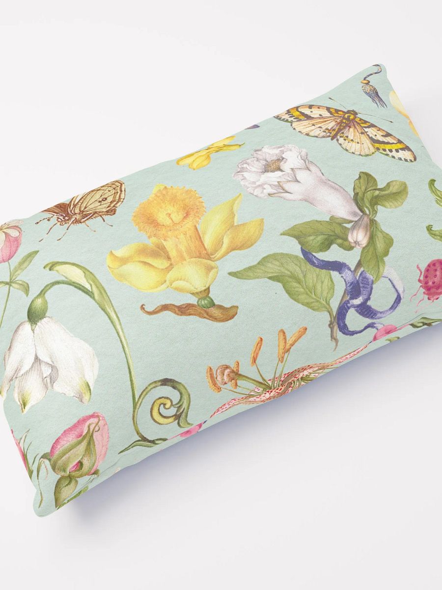 Exotic Blooming Floral Butterfly Mint Pillows product image (4)