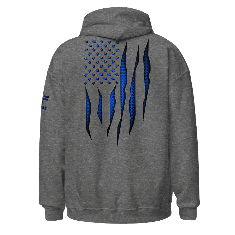 Blue Carbon Onyx American Flag Hoodie product image (5)