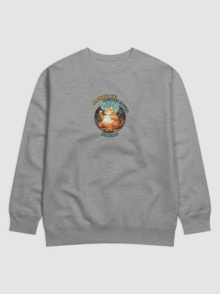 Cozy Cat - 4K Fireplace: Because You're Worth It | Sweatshirt product image (4)