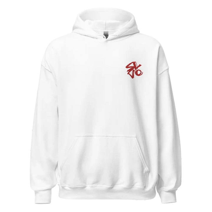 Hoodie White/Red No Backprint product image (1)