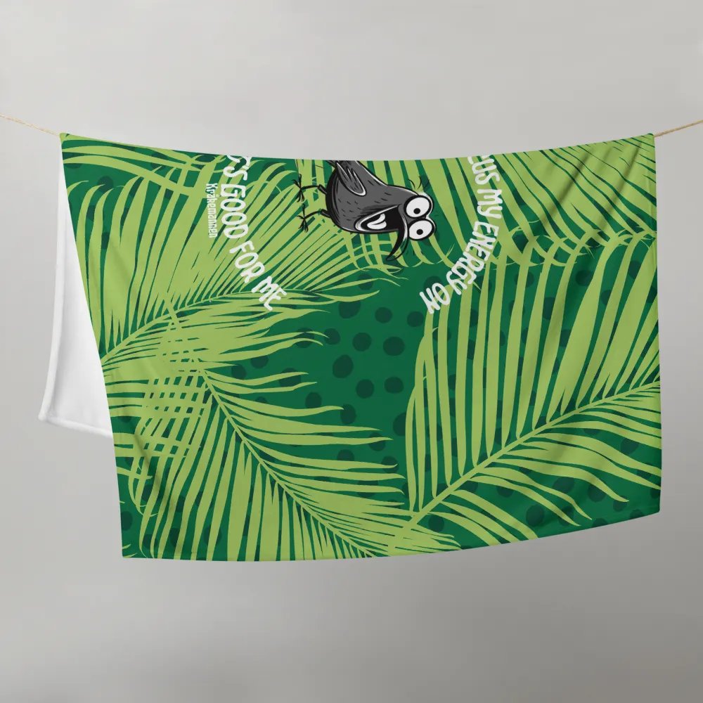 Throw Blanket 💚 I will focus my energy on what's good for me (127 × 153 cm) product image (9)