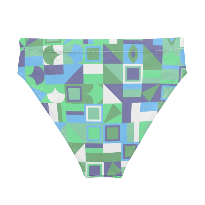 Colorful vector Pattern Design High Waisted Bikini Bottom - v16 product image (1)