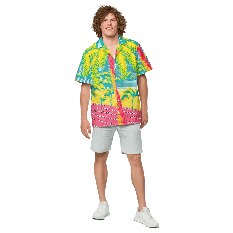 Neon Tropics Button-Down Shirt product image (8)