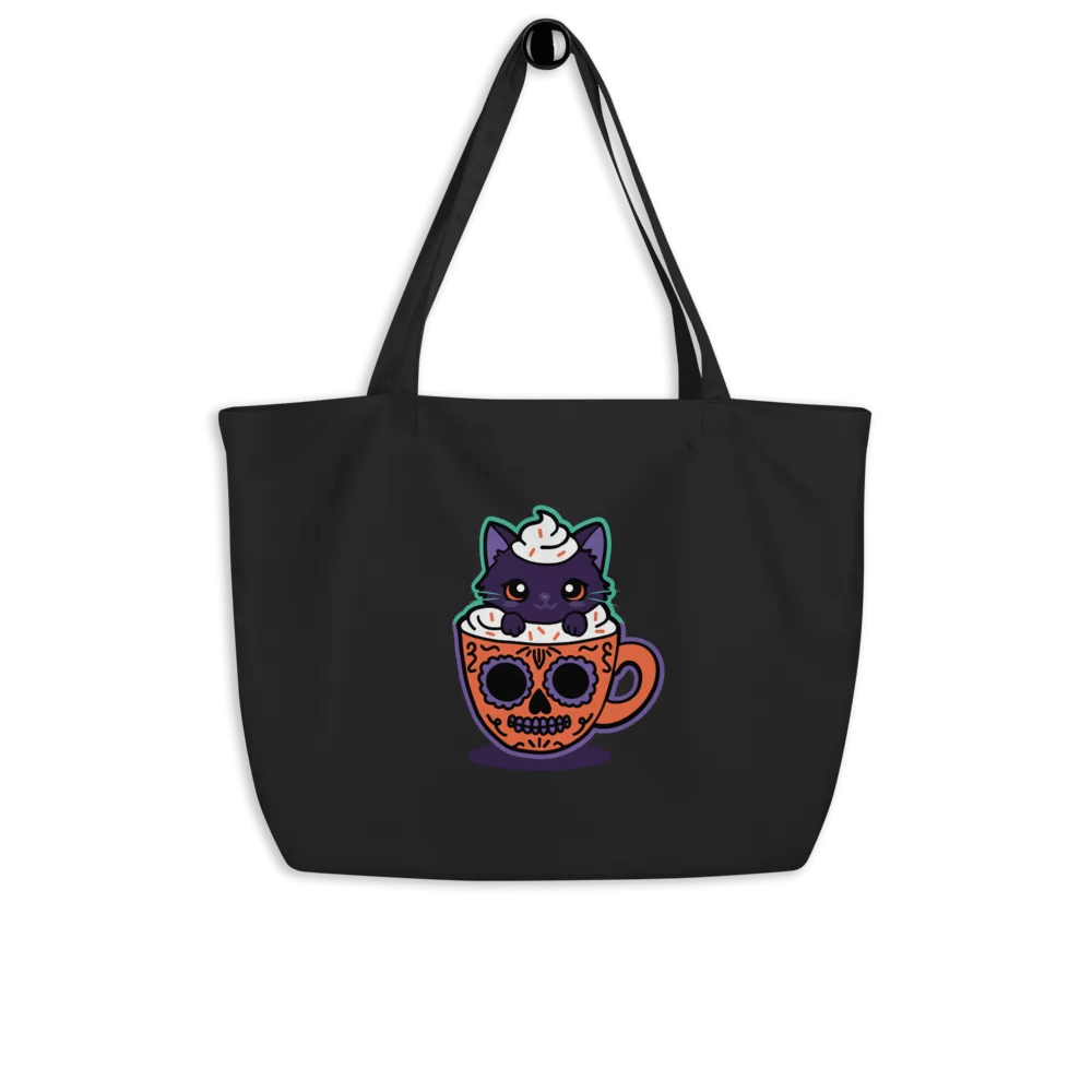 Sugar Skull Kitten Mug Organic Cotton Tote product image (3)