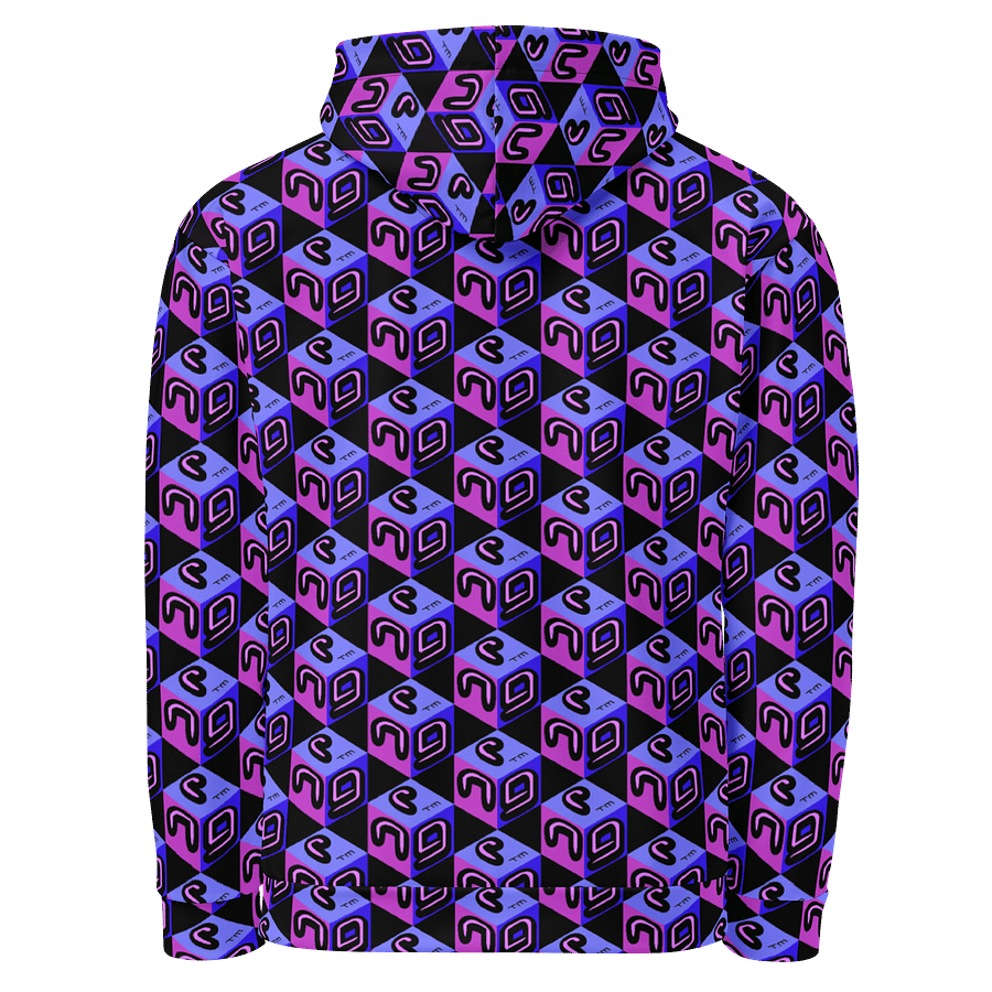 Next Generation Records Recyled Hoodie All Over Print NGR Cube Logo product image (5)