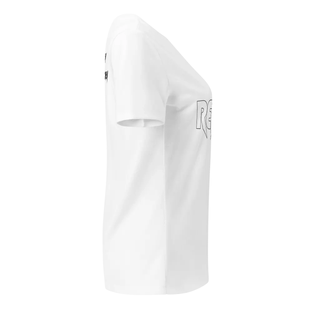 Woman's V Neck | White | White/Red product image (8)