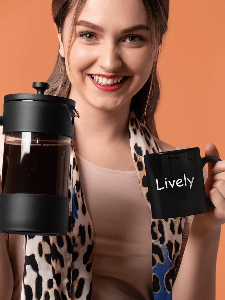 “Lively” My Vibe Black Ceramic Mug product image (1)