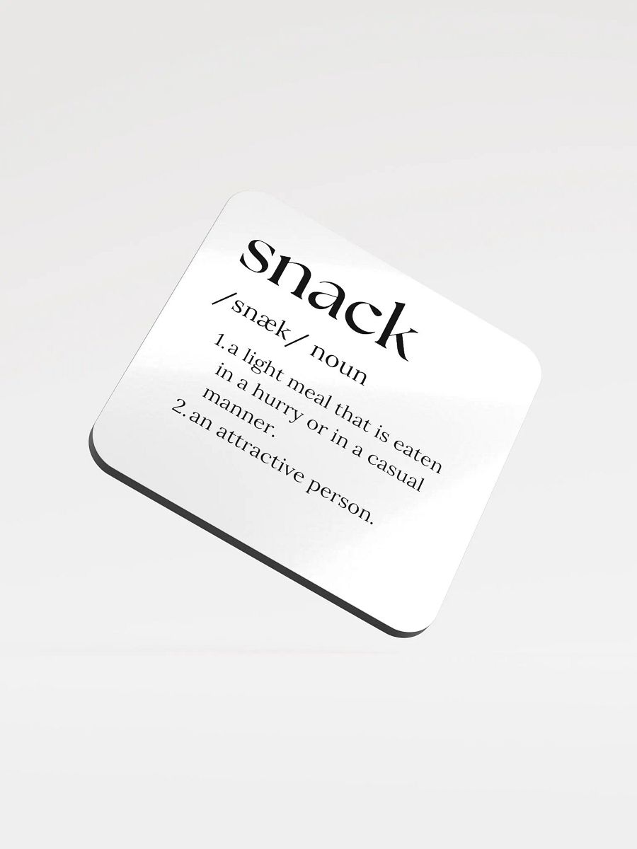 Snack Definition Cork Coaster product image (1)