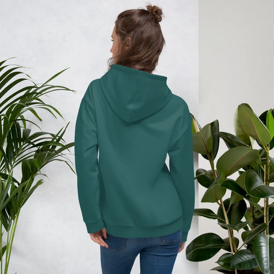 Plain Teal Green Soft Summer Unisex Recycled Polyester Heavyweight Premium Hoodie by Treasure Pie product image (12)