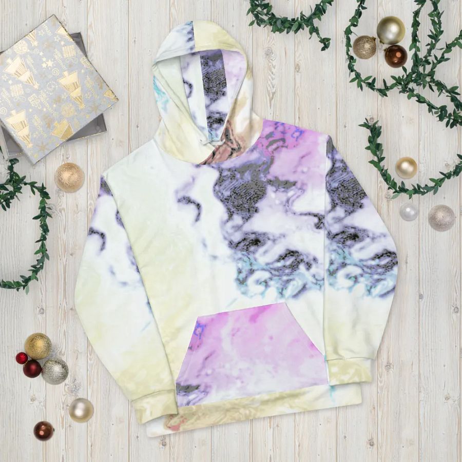 Pastel Abstract Unisex Pull On Hoodie product image (10)