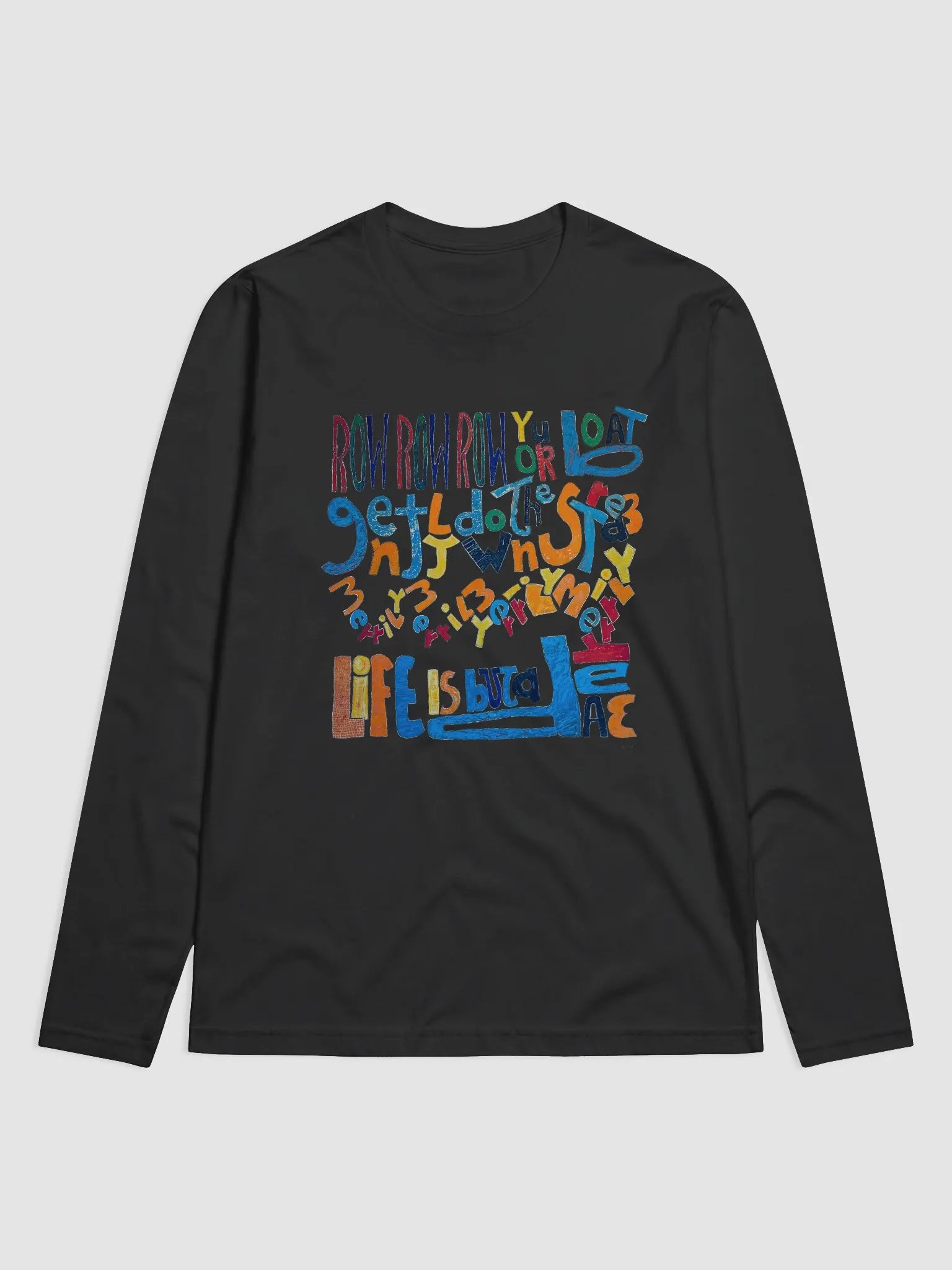 Row Row Row Your Boat Premium Fitted Long Sleeve Crew (front) product image (1)