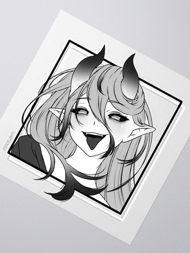Pickle Kiss-Cut Sticker (Greyscale) product image (2)