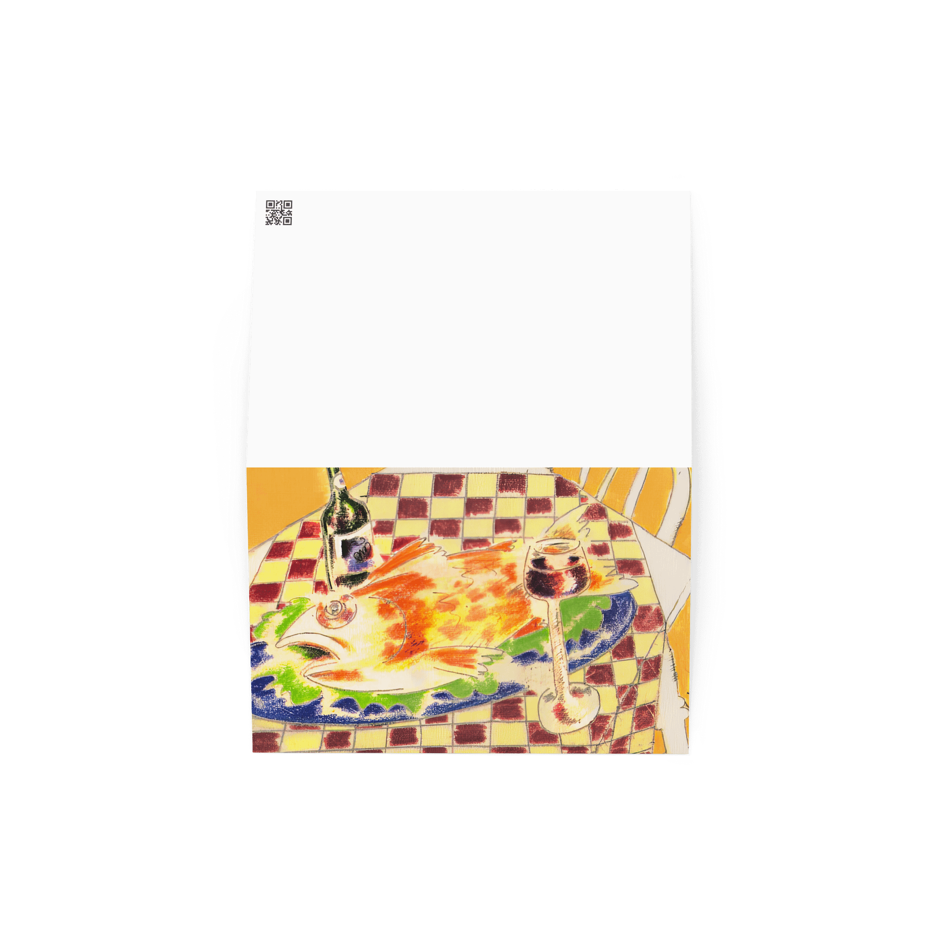 Feast with Checkered Cloth Greeting Card product image (3)