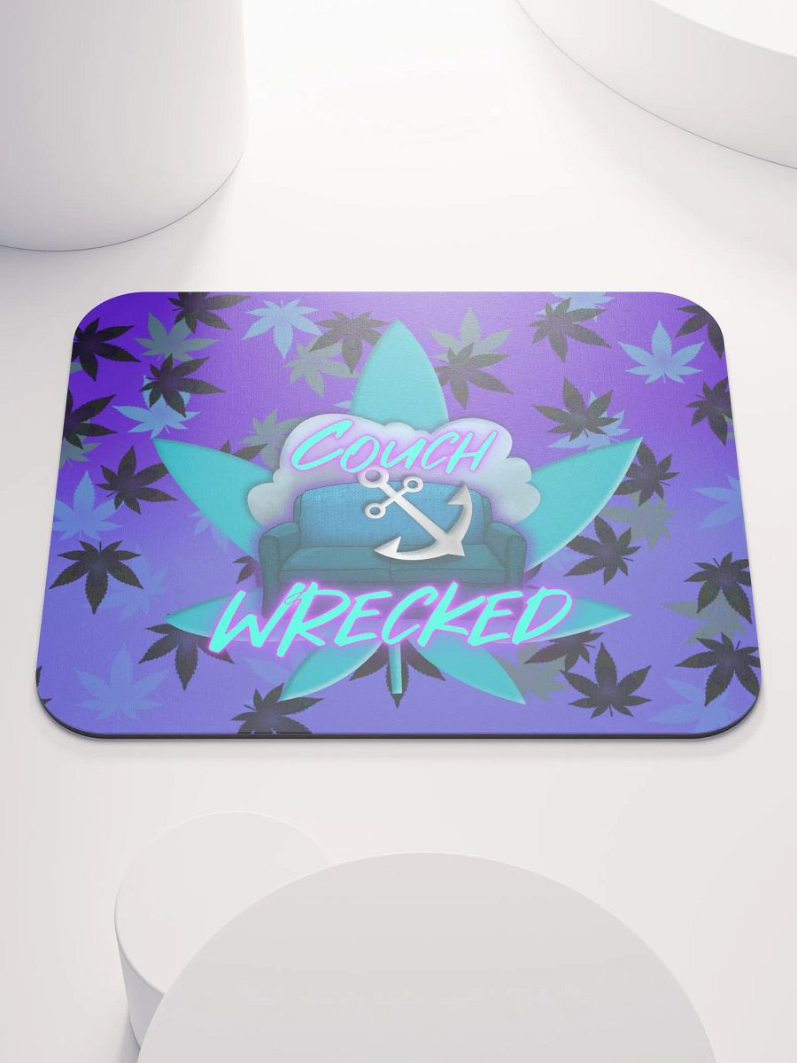 Mouse Pad Dark Purple W/ Leaf product image (1)
