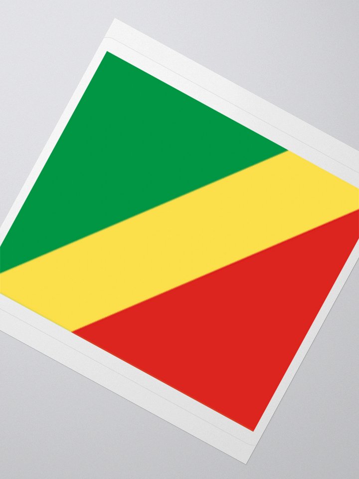 Republic of Congo Flag Sticker | Yellow Star Design | Durable Vinyl | 3 Sizes product image (4)