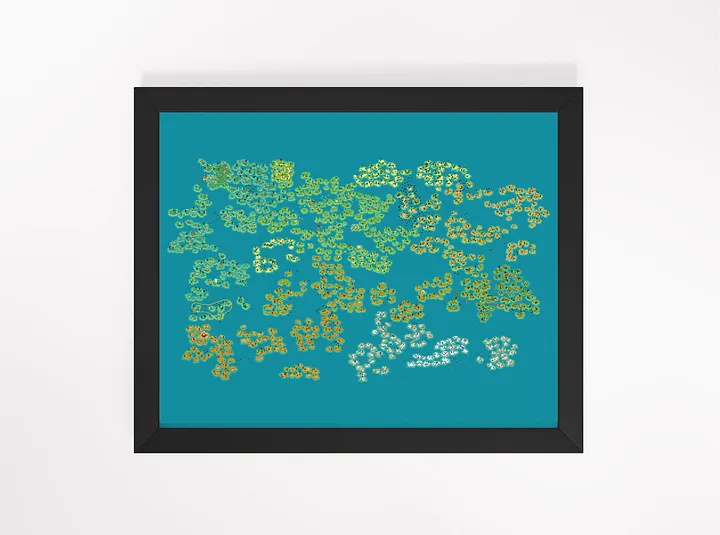 A Monster's Expedition Map - Framed Print product image (2)