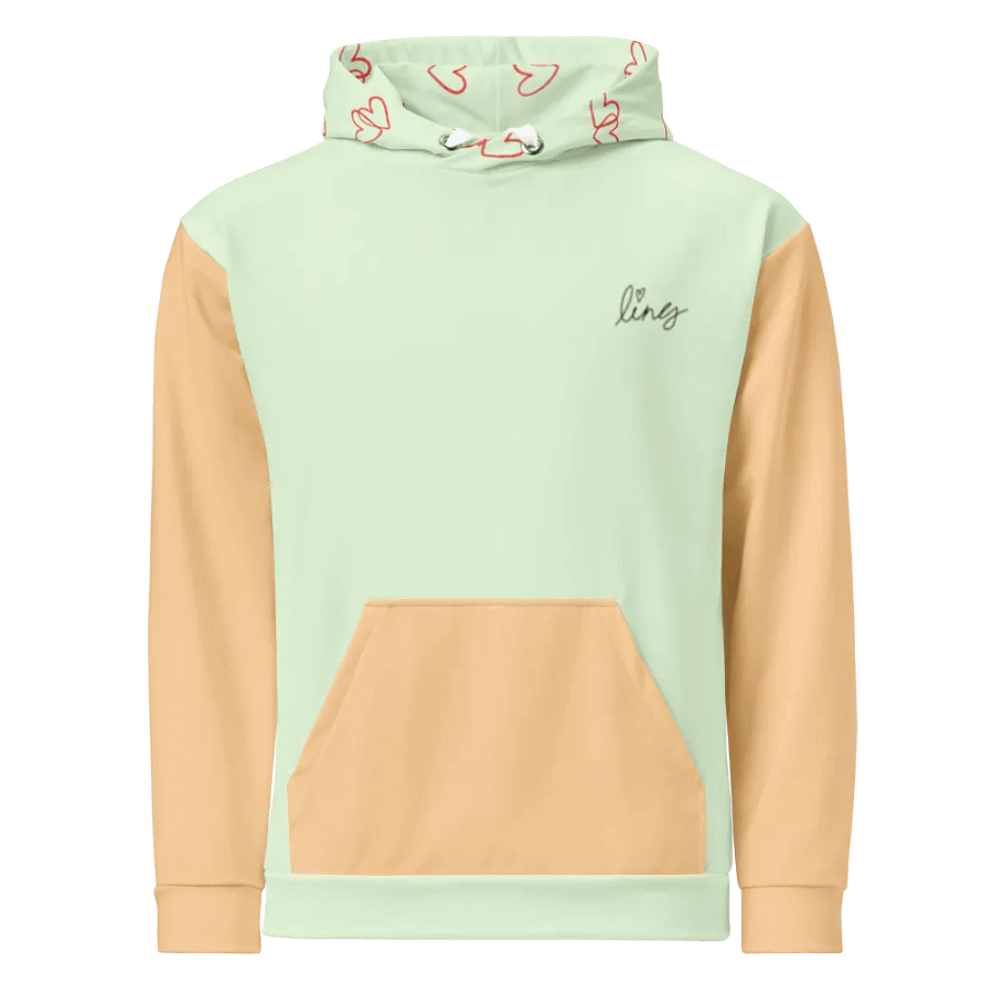 Lingling Kwong Heart Design Unisex Hoodie (Green & Brown) product image (10)