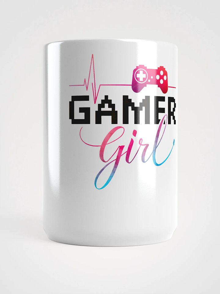 Gamer Girl Heartbeat White Glossy Mug product image (1)
