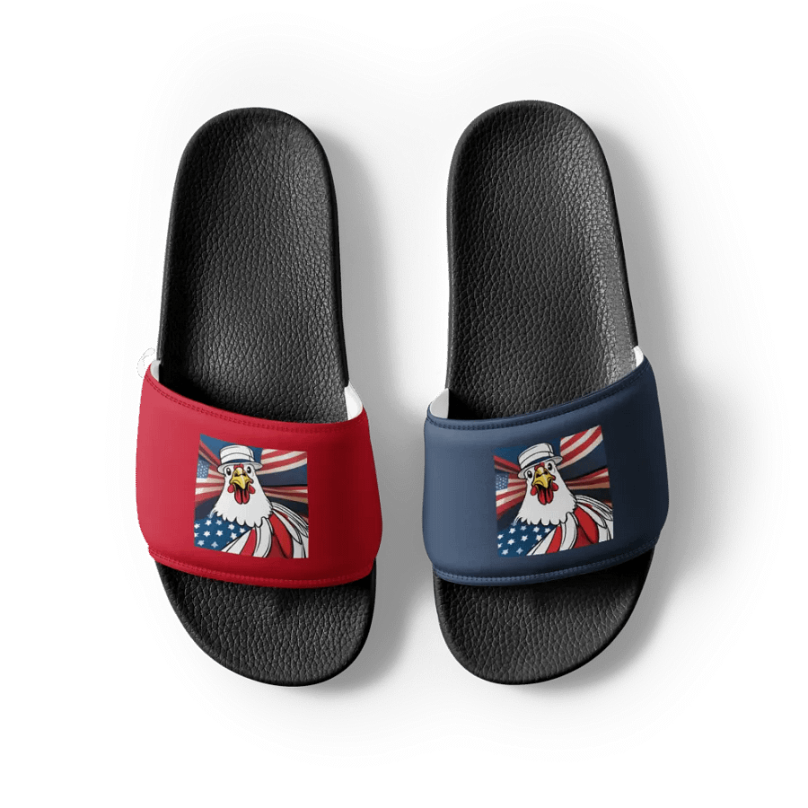 Patriotic Rooster Men's Slides product image (7)