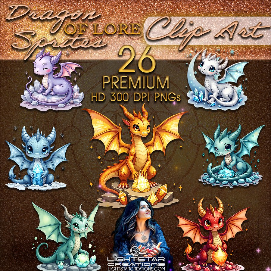 Crystal Dragon Sprites of Lore Digital Toolkit product image (2)