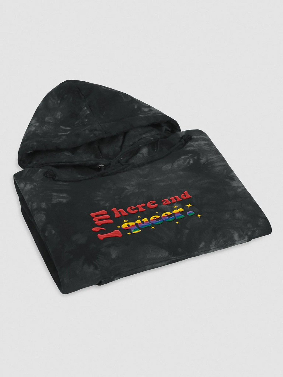 I'm Here and Queer Champion Tie-Dye Hoodie product image (5)