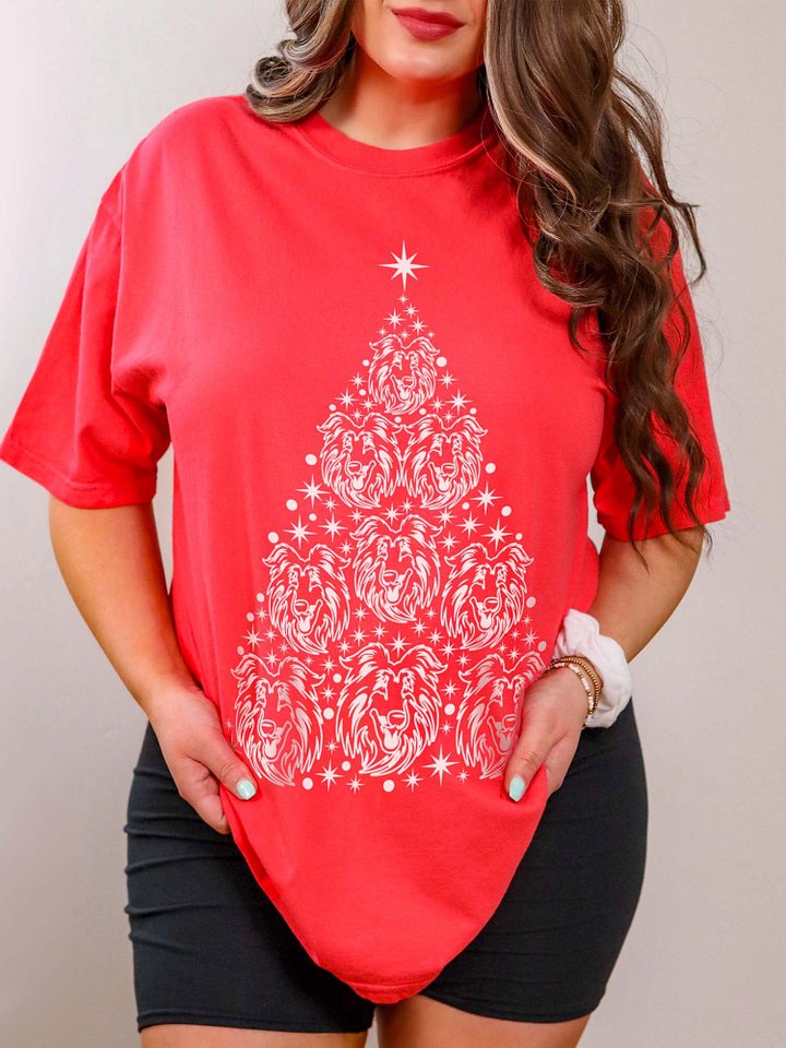 Shetland Sheepdog(2) Christmas Tree T-Shirt product image (1)