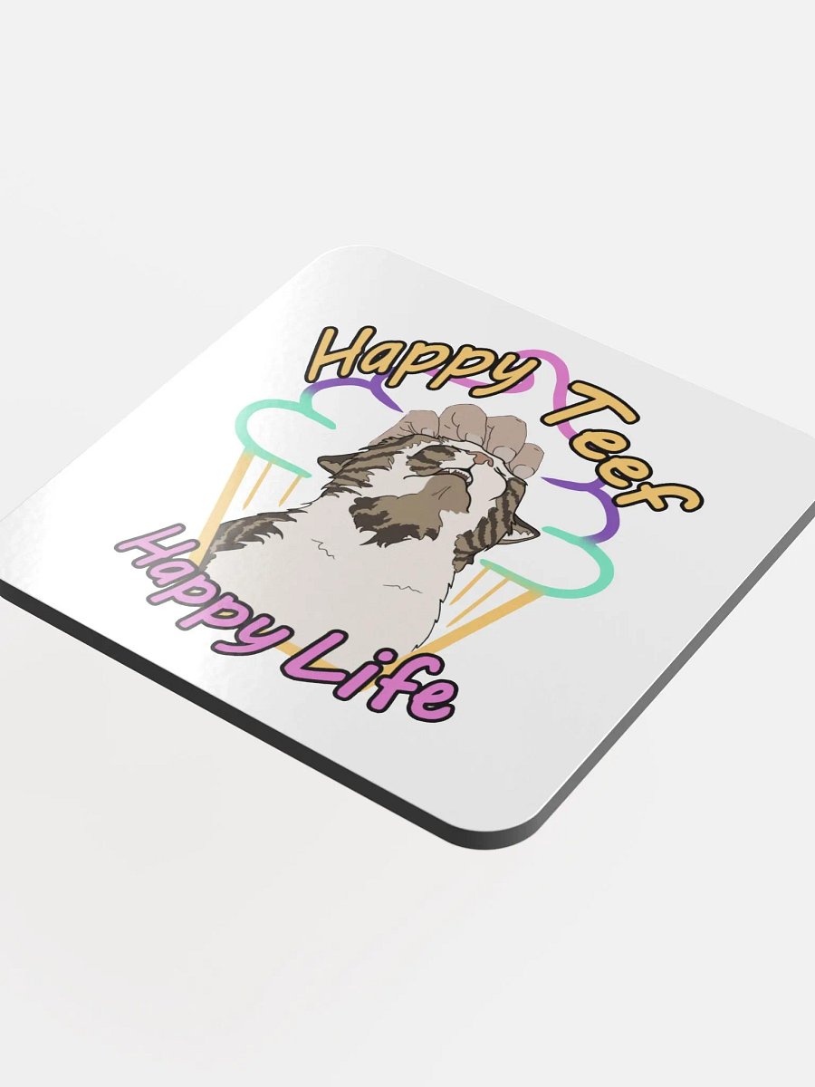 "Happy Teef, Happy Life" Gloss Coaster product image (4)